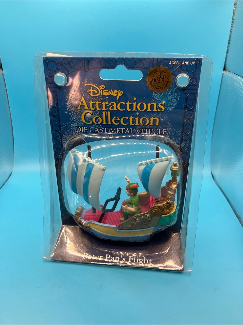 Disney Peter Pan's Flight Die-Cast Vehicle in Blue and White with Gold Accents